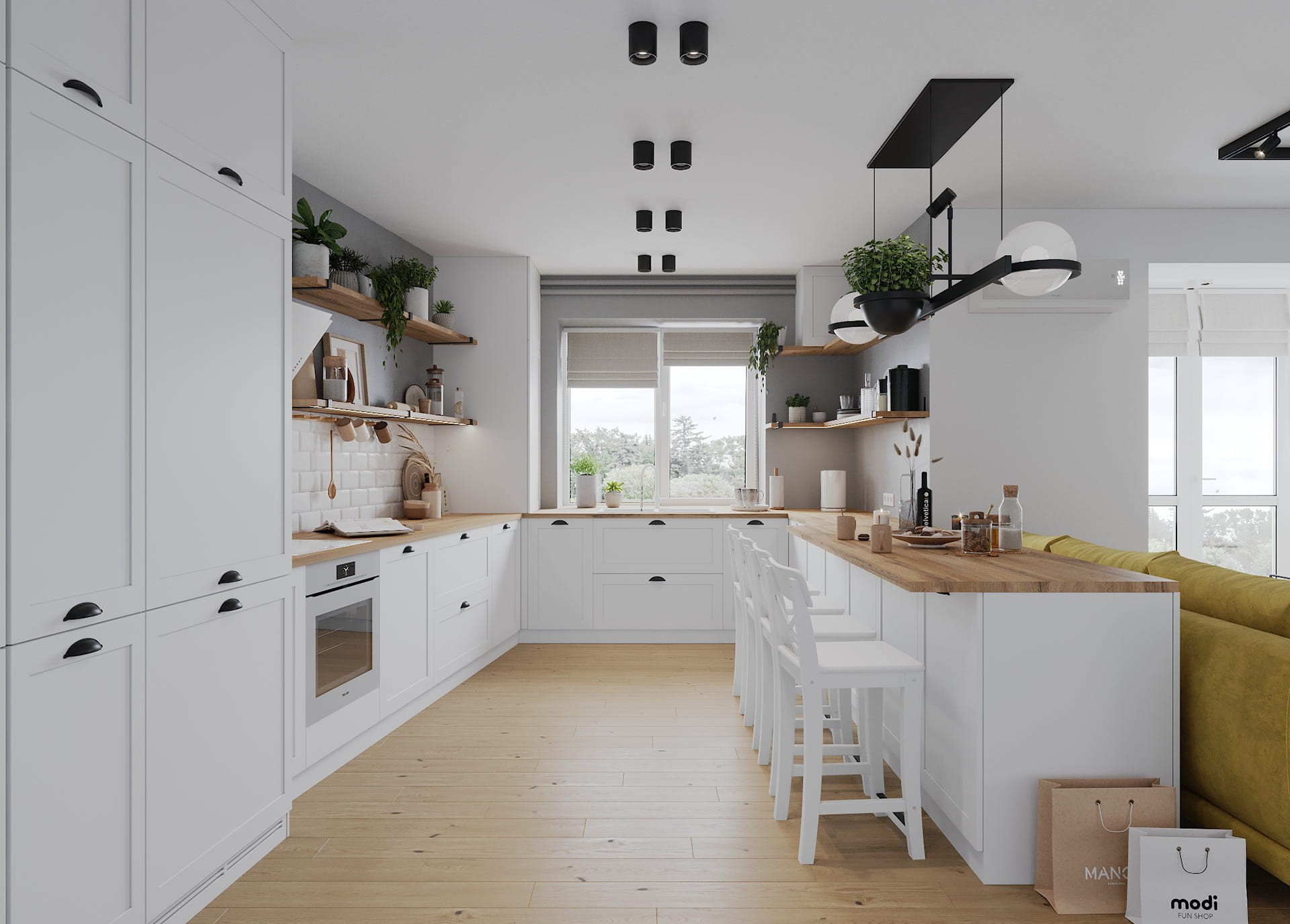 Phòng bếp phong cách Scandinavian