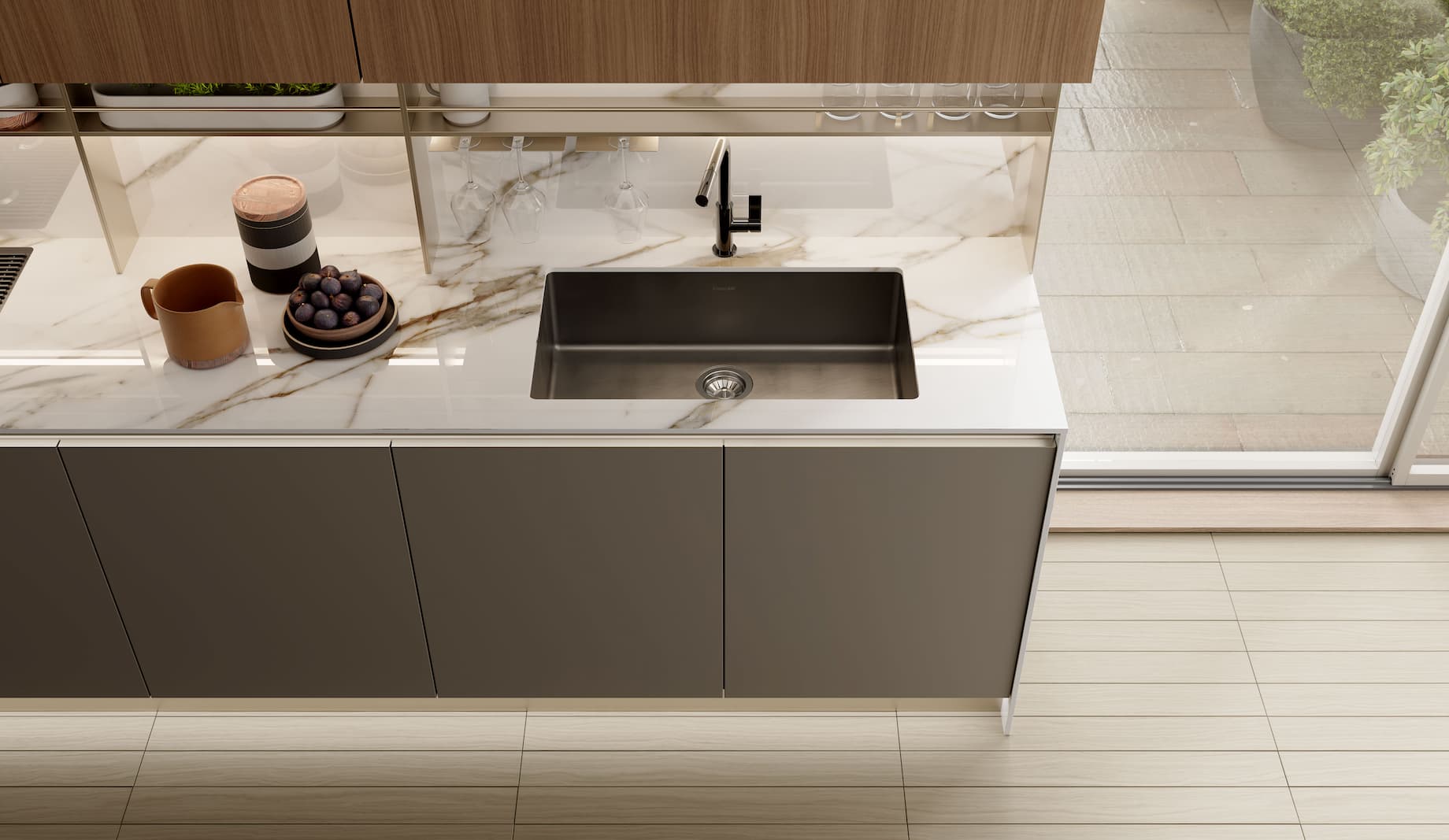 Thiết kế tủ bếp biệt thự cao cấp hiện đại