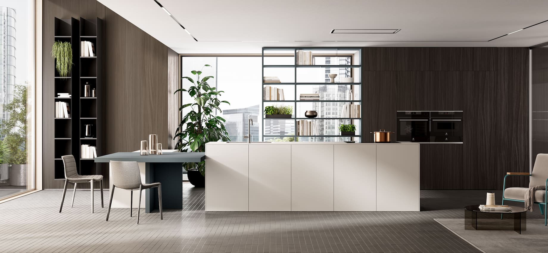 Thiết kế tủ bếp biệt thự cao cấp hiện đại