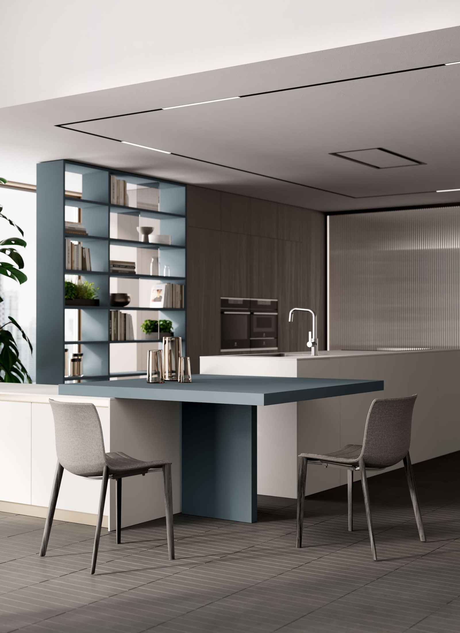 Thiết kế tủ bếp biệt thự cao cấp hiện đại