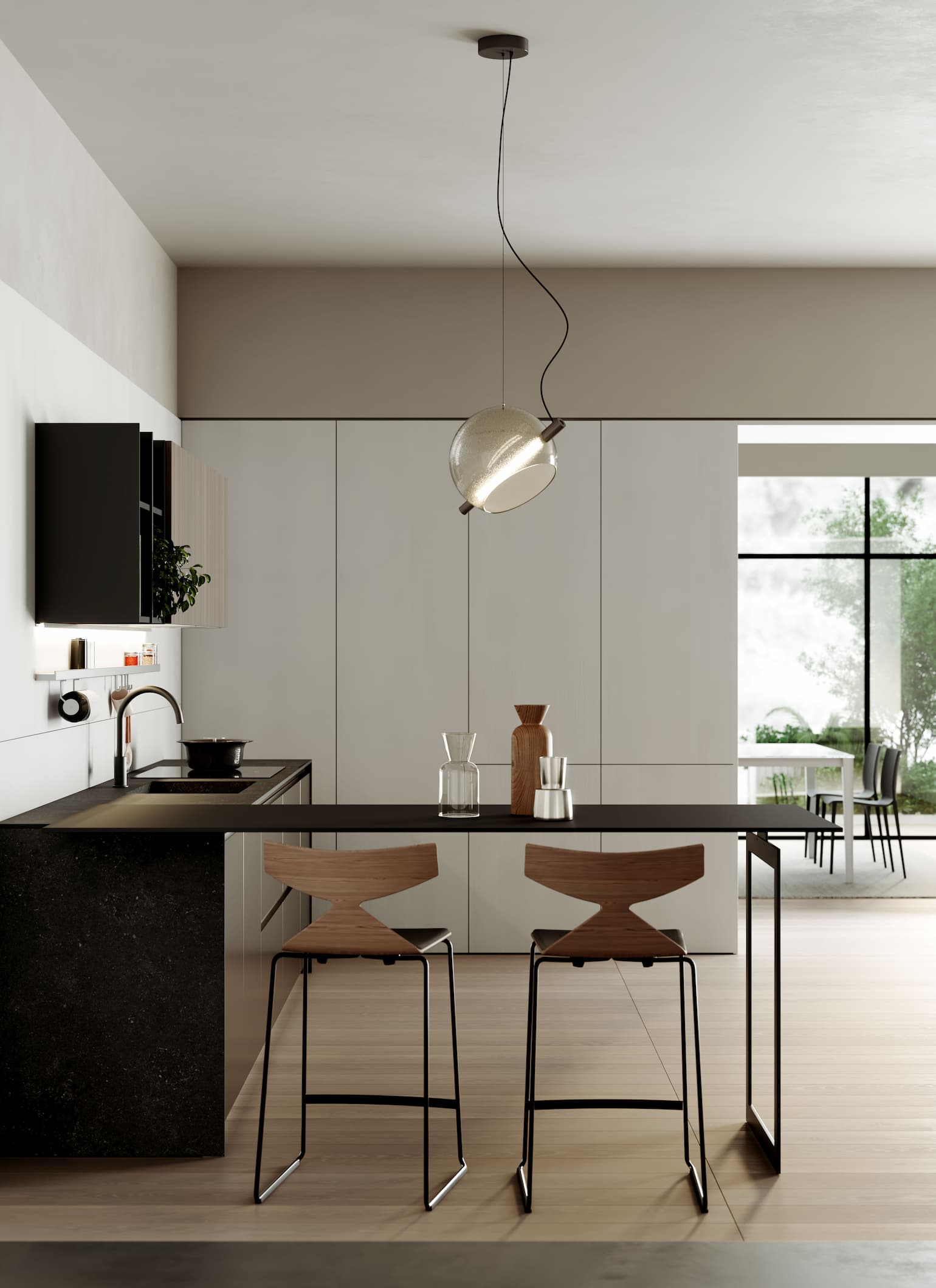 Thiết kế tủ bếp biệt thự cao cấp hiện đại