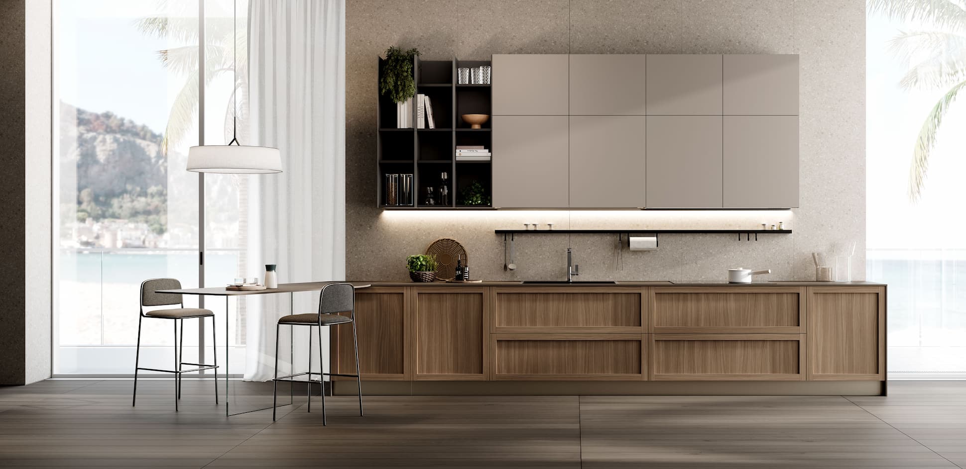Thiết kế tủ bếp biệt thự cao cấp hiện đại