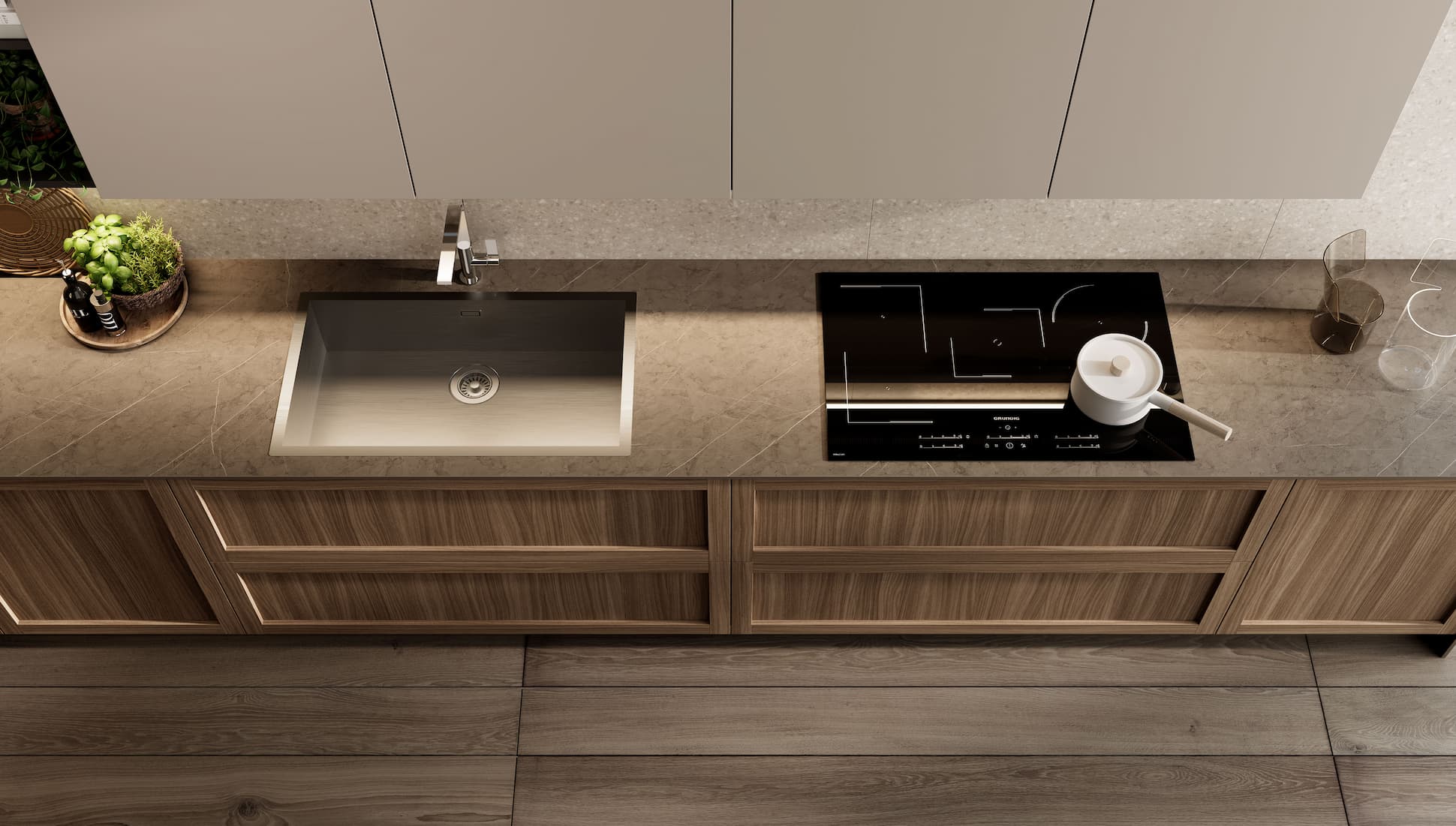 Thiết kế tủ bếp biệt thự cao cấp hiện đại