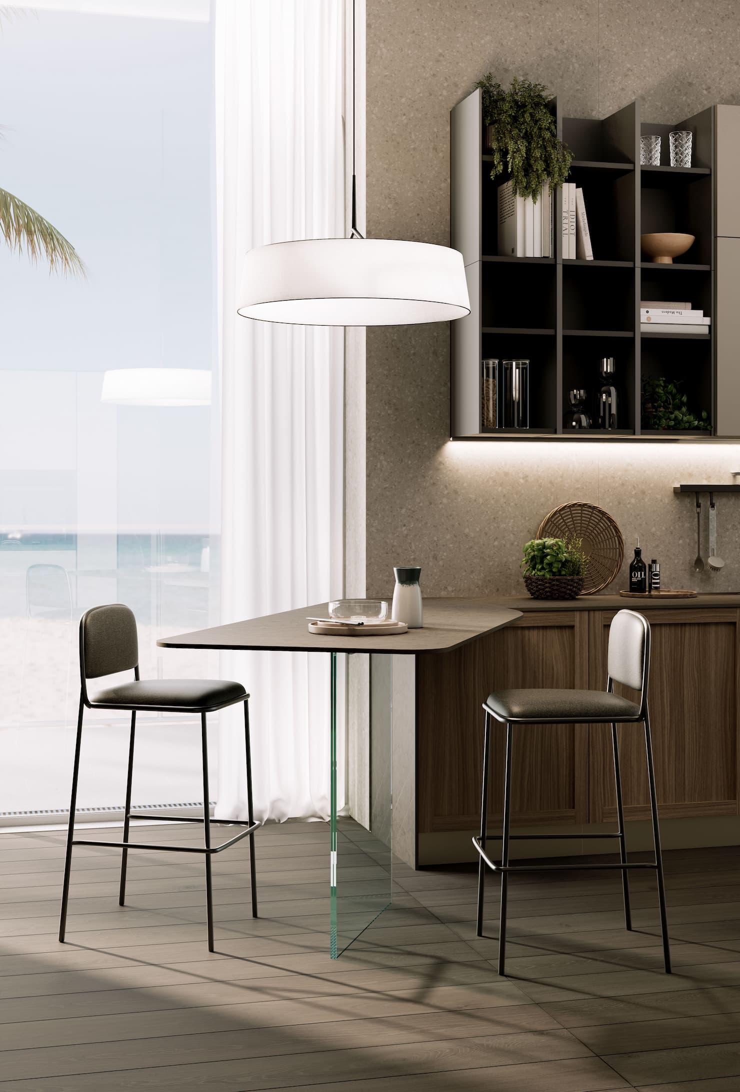 Thiết kế tủ bếp biệt thự cao cấp hiện đại