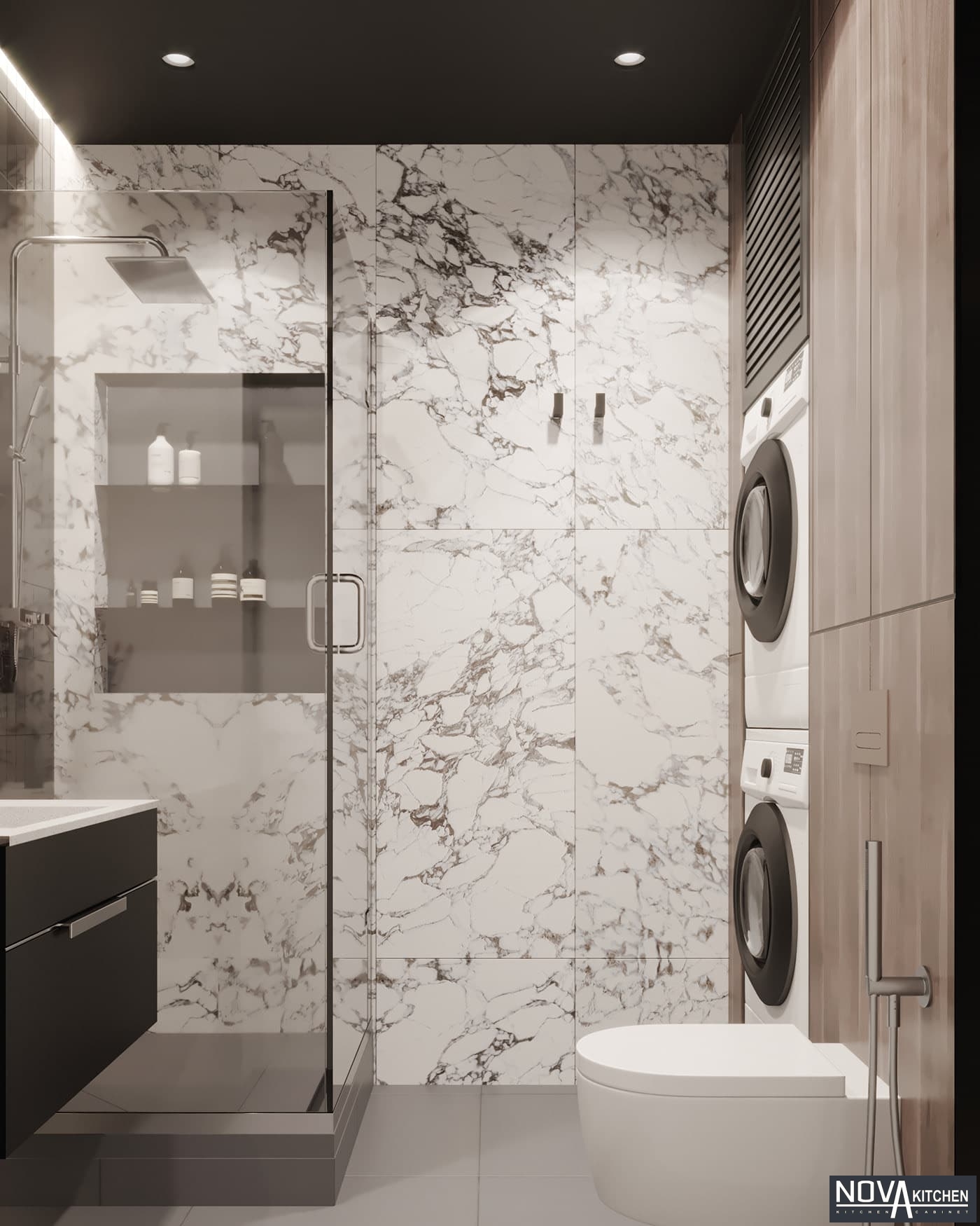 Thiết kế nội thất phòng tắm căn hộ cao cấp