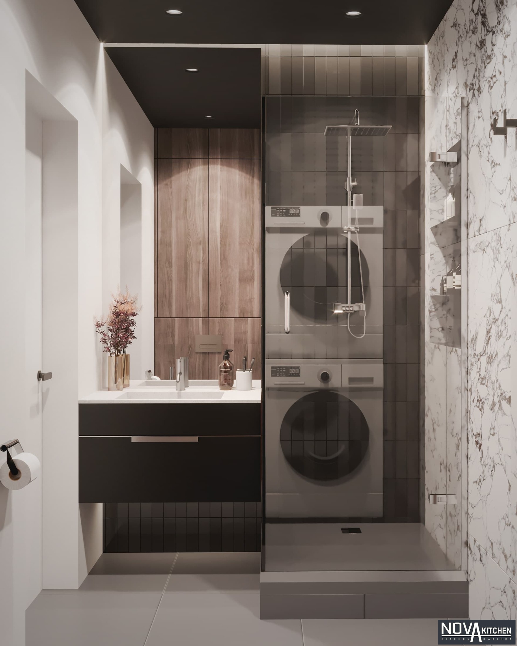 Thiết kế nội thất phòng tắm căn hộ cao cấp