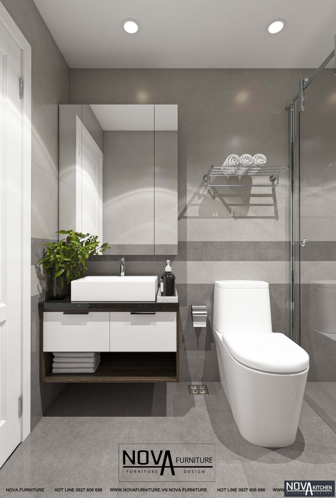 Thiết kế thi công nội thất phòng tắm Bình Dương cao cấp