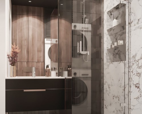 Thiết kế nội thất phòng tắm căn hộ cao cấp
