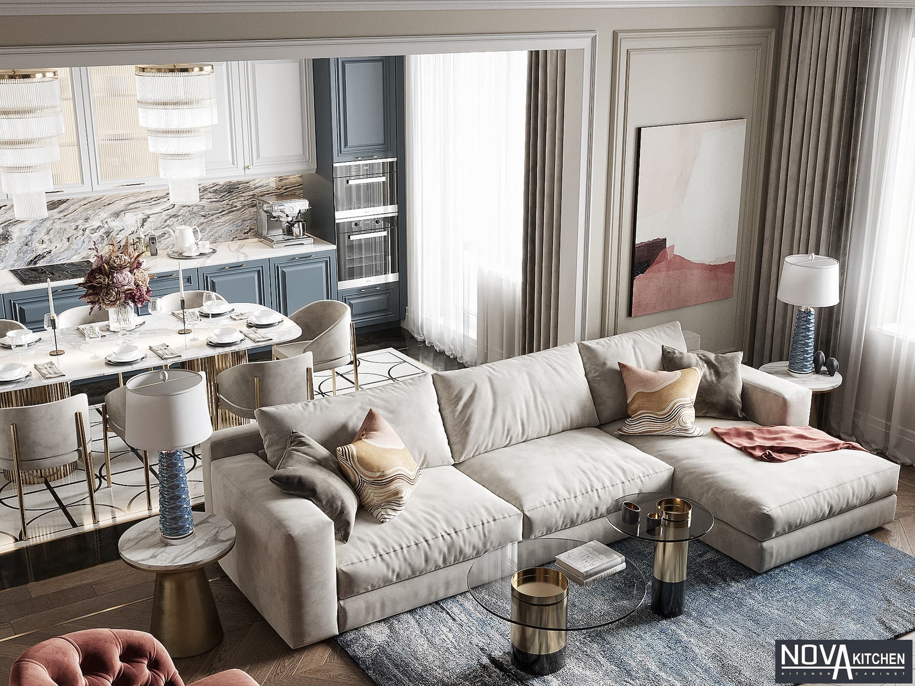 Thiết kế nội thất Căn Hộ Tân Cổ Điển