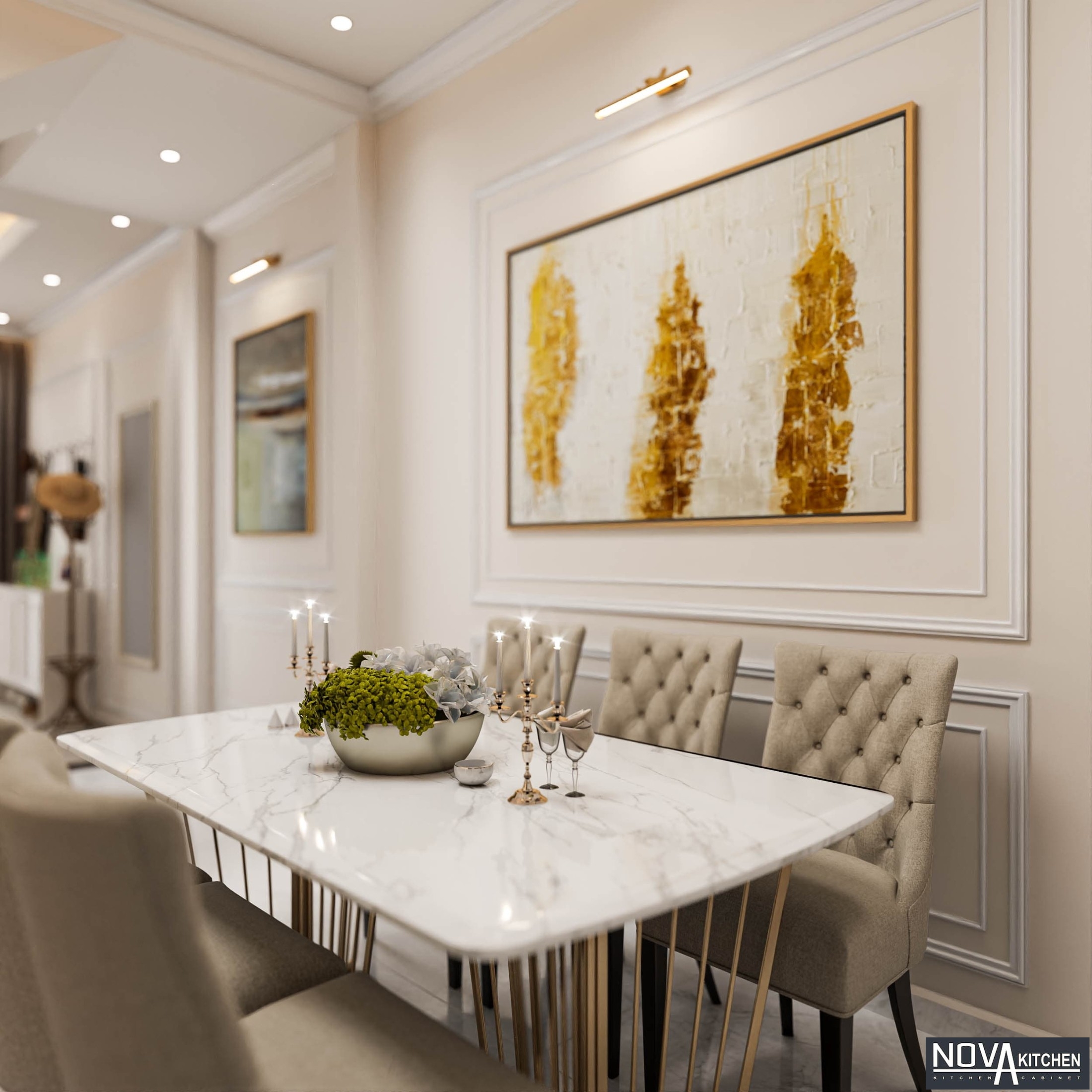 Thiết kế nội thất nhà phố phong cách tân cổ điển