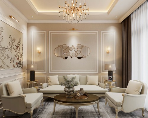 Thiết kế nội thất nhà phố phong cách tân cổ điển