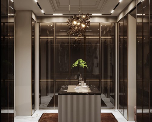 Thiết kế phòng thay đồ sang trọng HCM