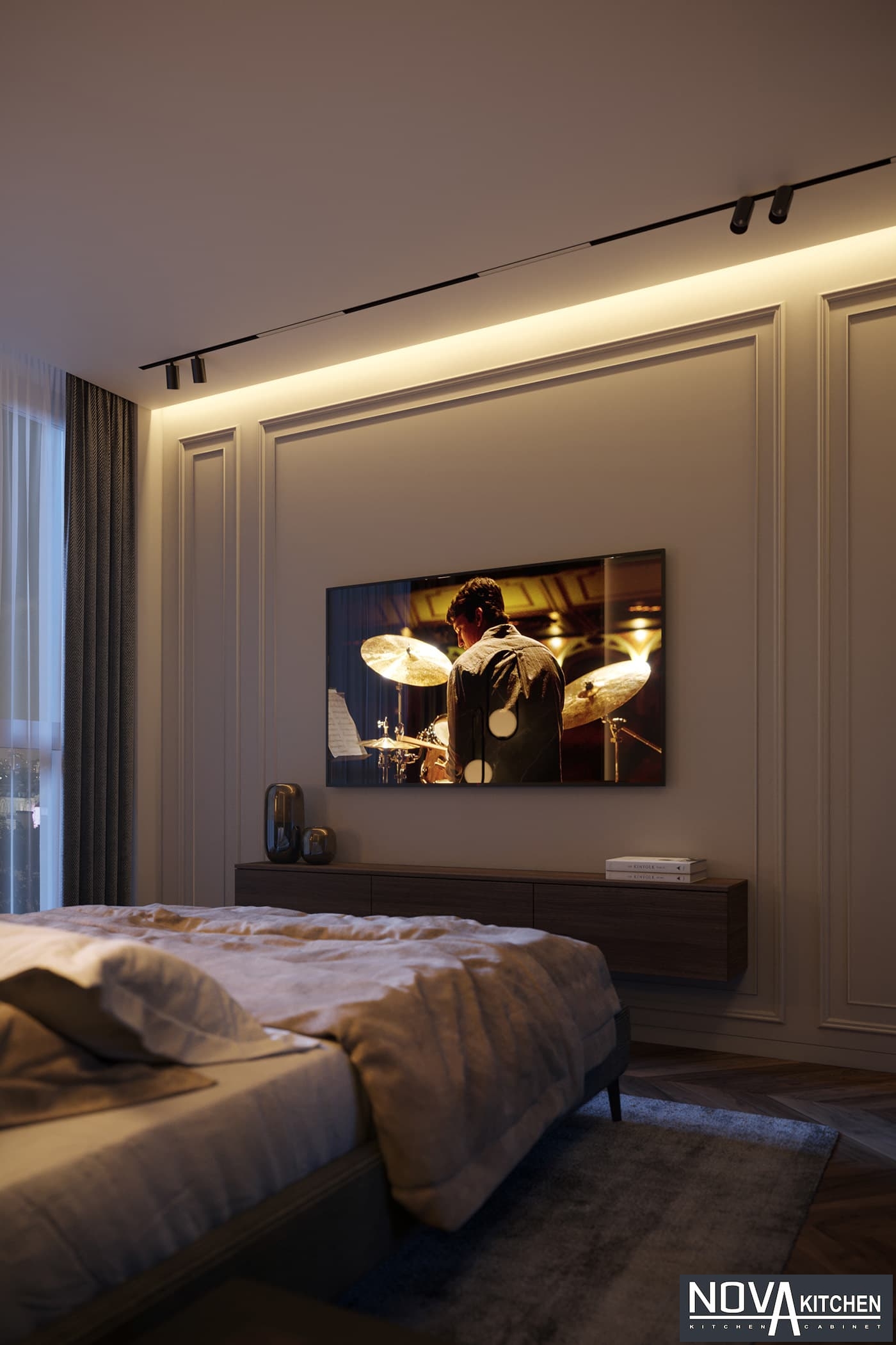 Nội thất phòng ngủ tân cổ điển sang trọng