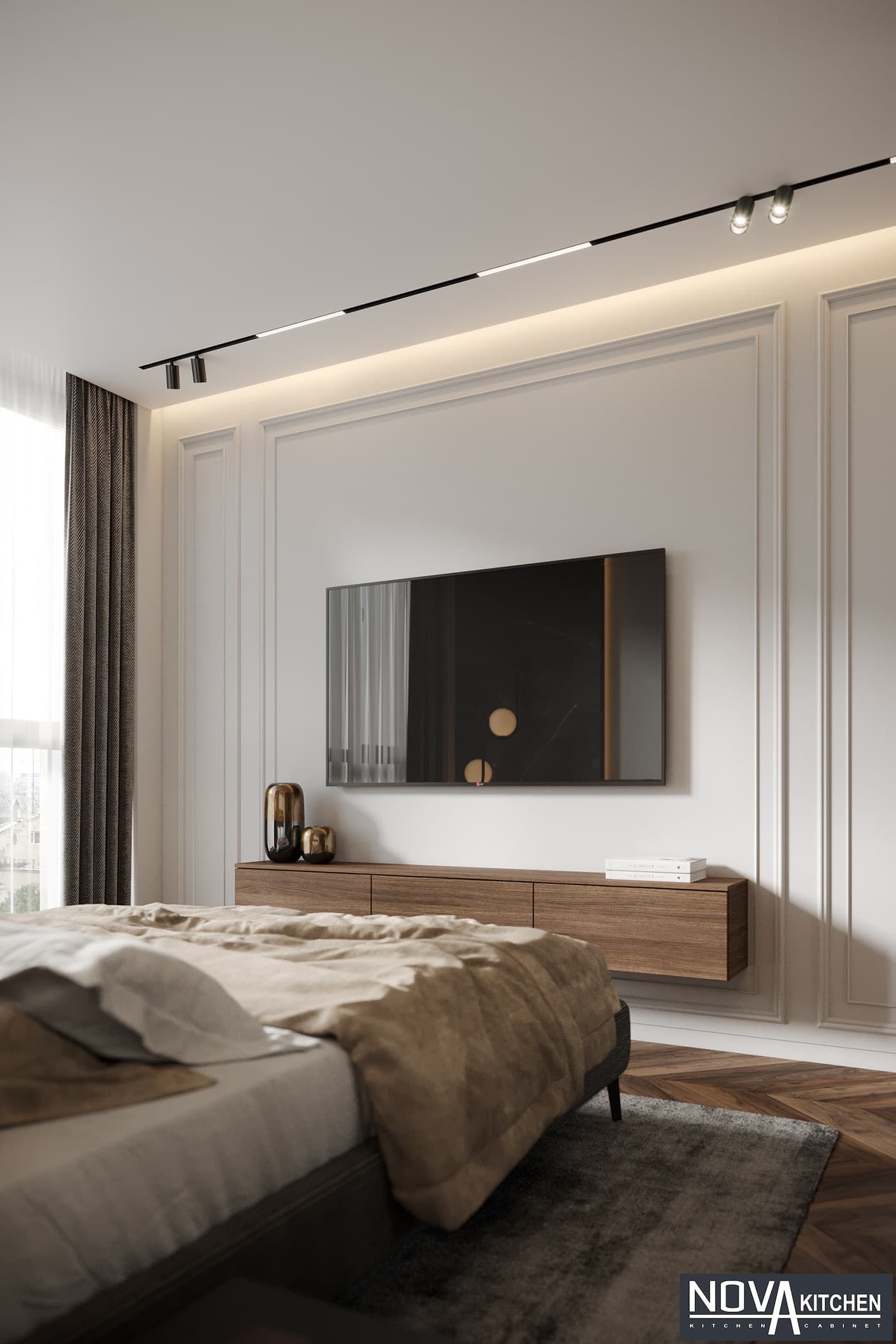 Nội thất phòng ngủ tân cổ điển sang trọng
