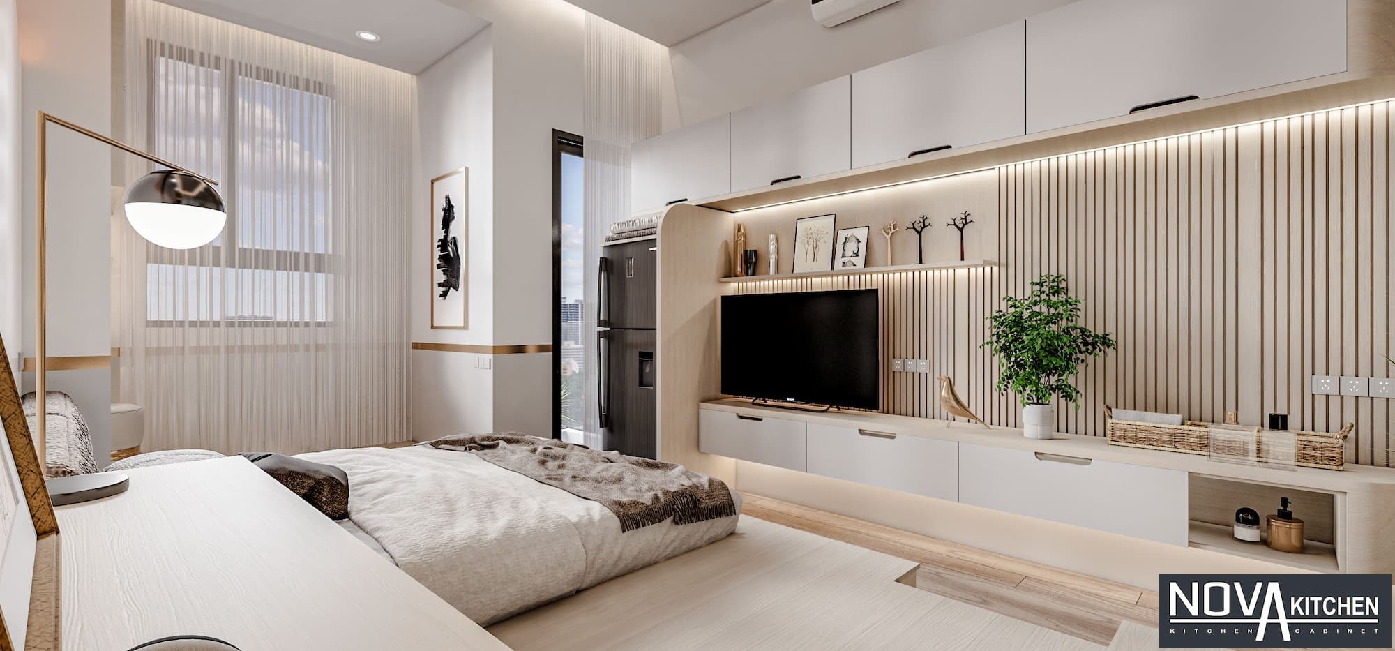 Thiết kế phòng ngủ hiện đại phong cách Nhật Bản