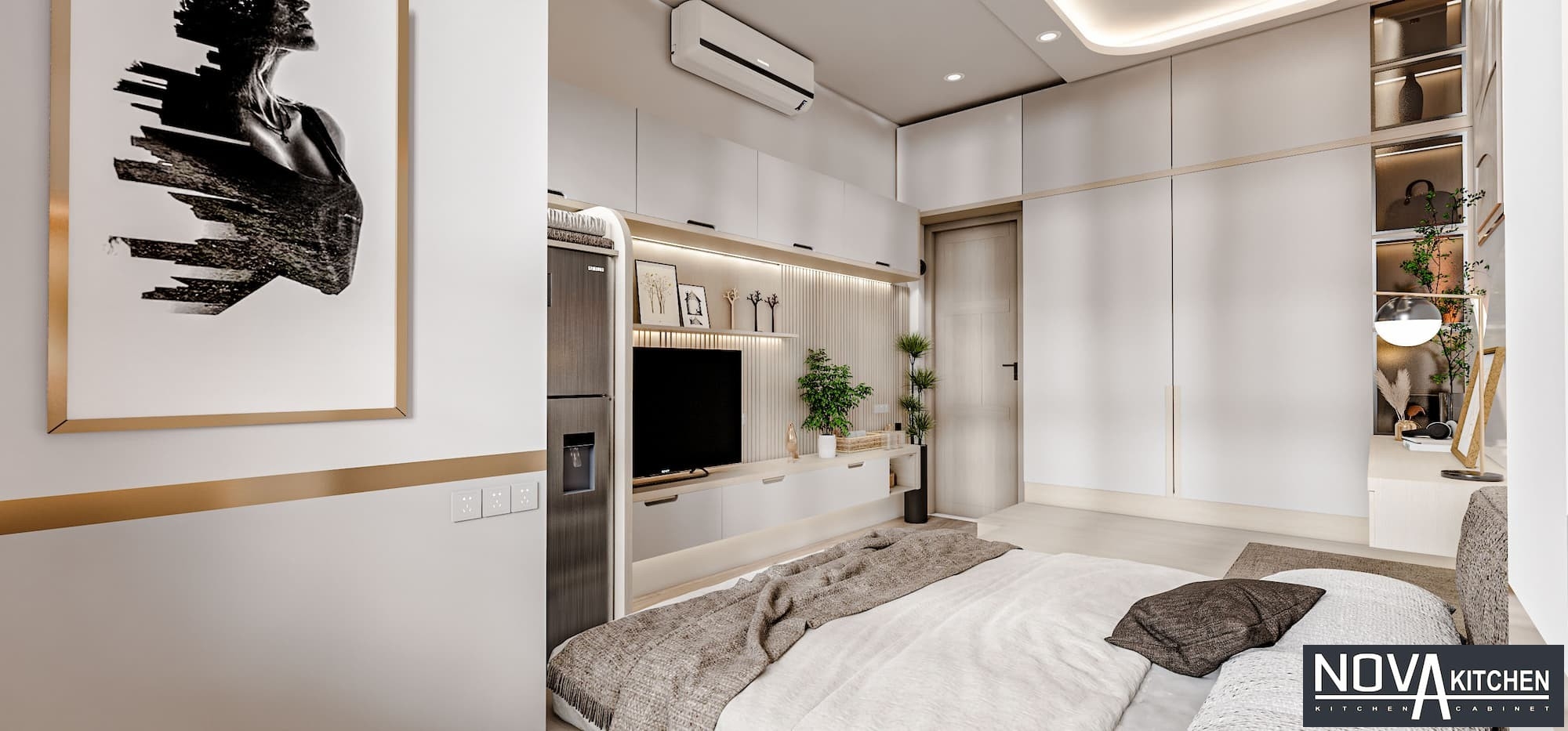 Thiết kế phòng ngủ hiện đại phong cách Nhật Bản