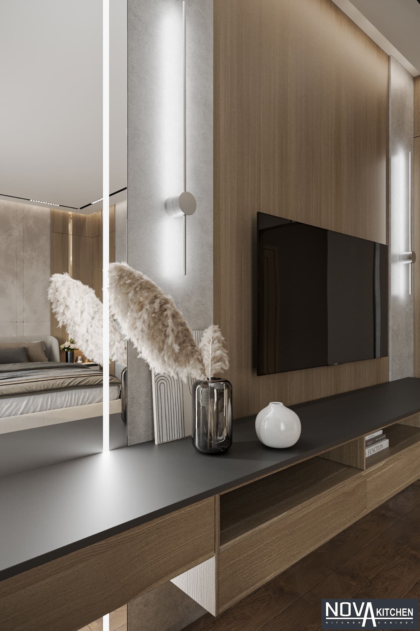 Thiết kế thi công phòng ngủ căn hộ 14m2