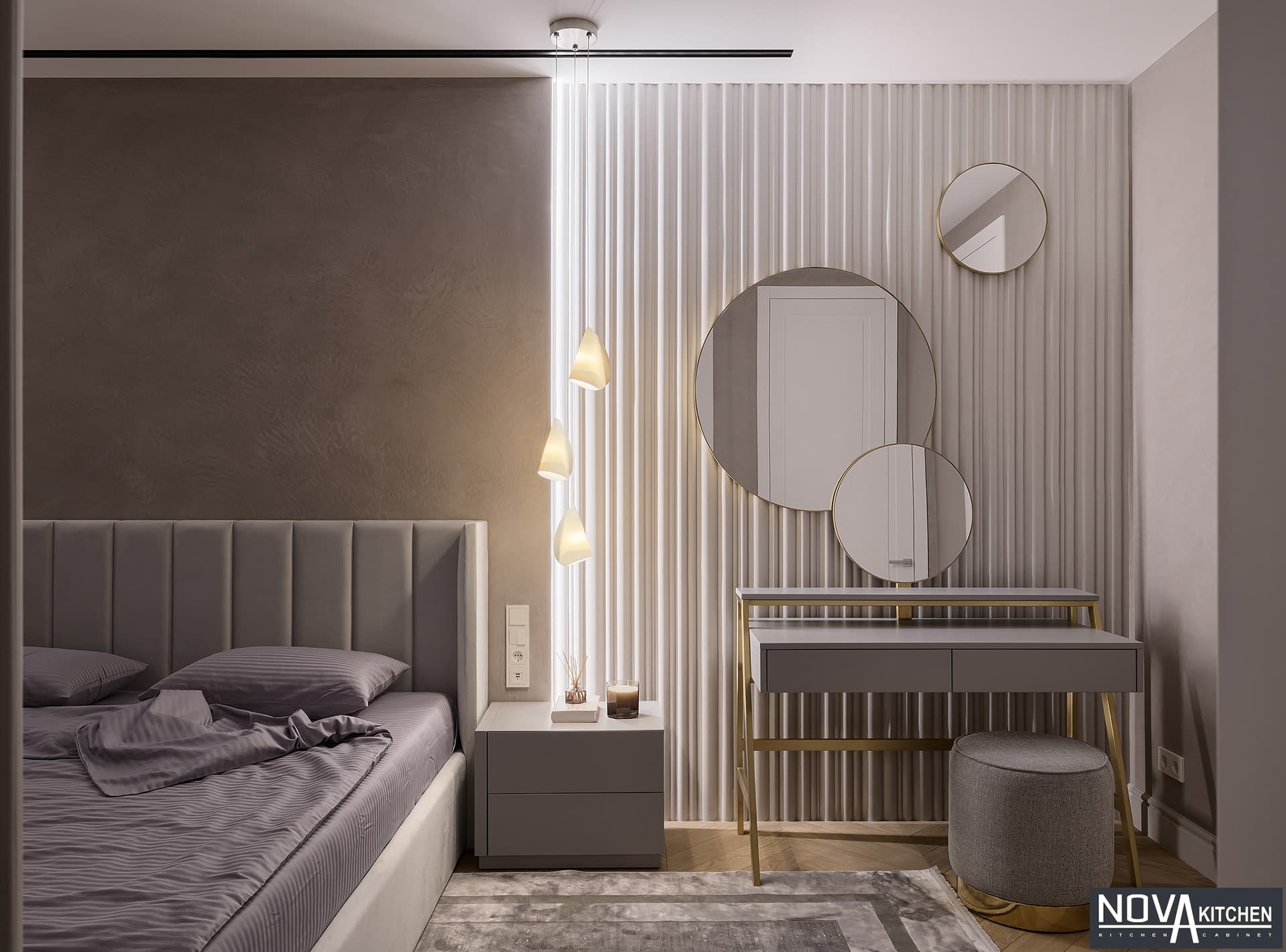 Thiết kế nội thất phòng ngủ phòng tắm hiện đại Tiền Giang