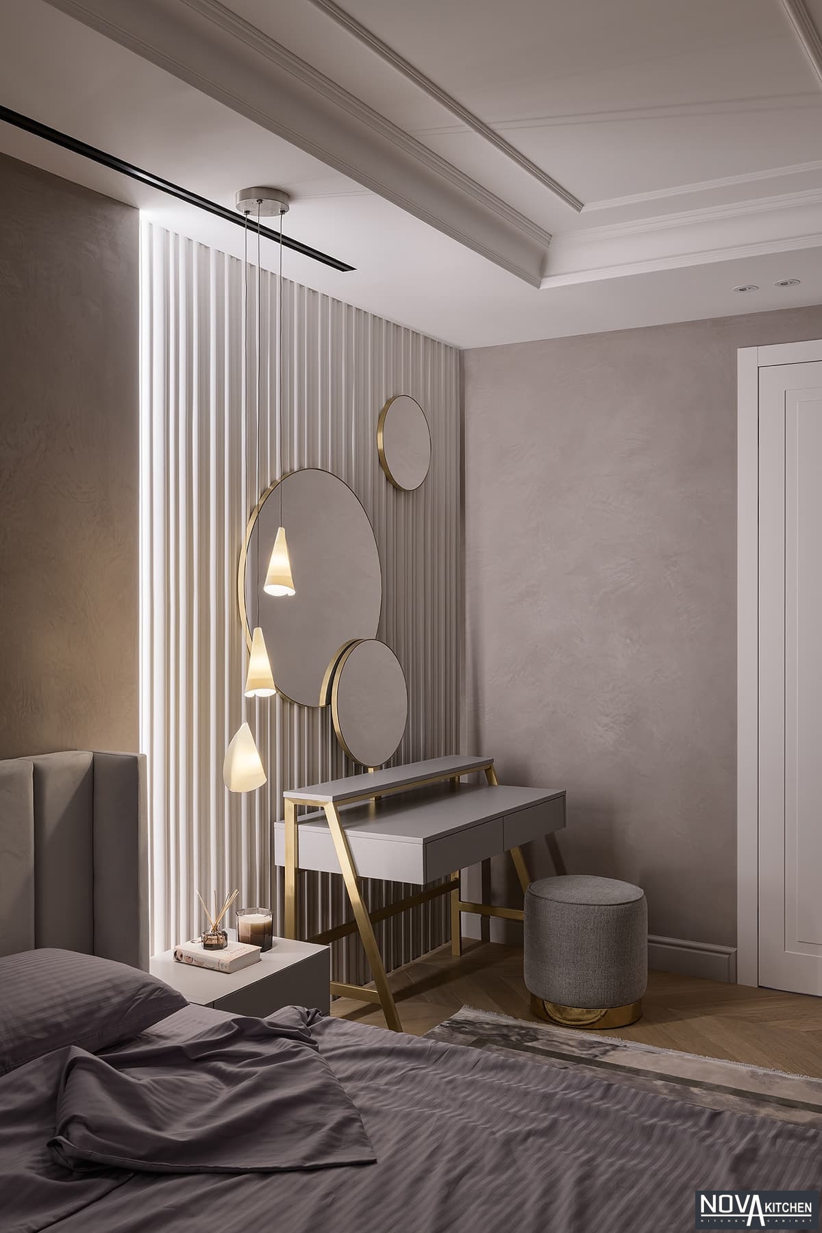 Thiết kế nội thất phòng ngủ phòng tắm hiện đại Tiền Giang