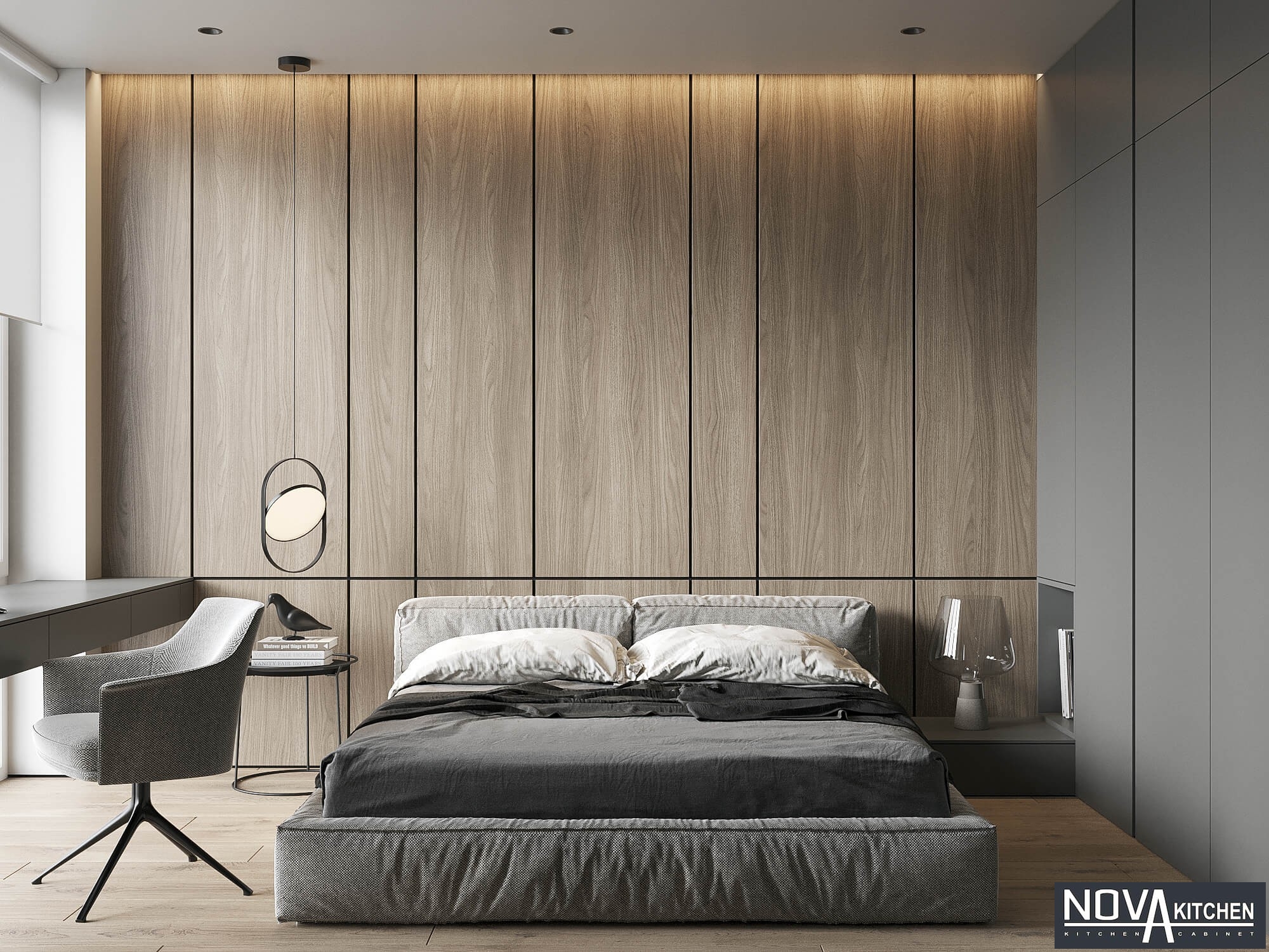 Thiết kế phòng ngủ căn hộ hiện đại HCM