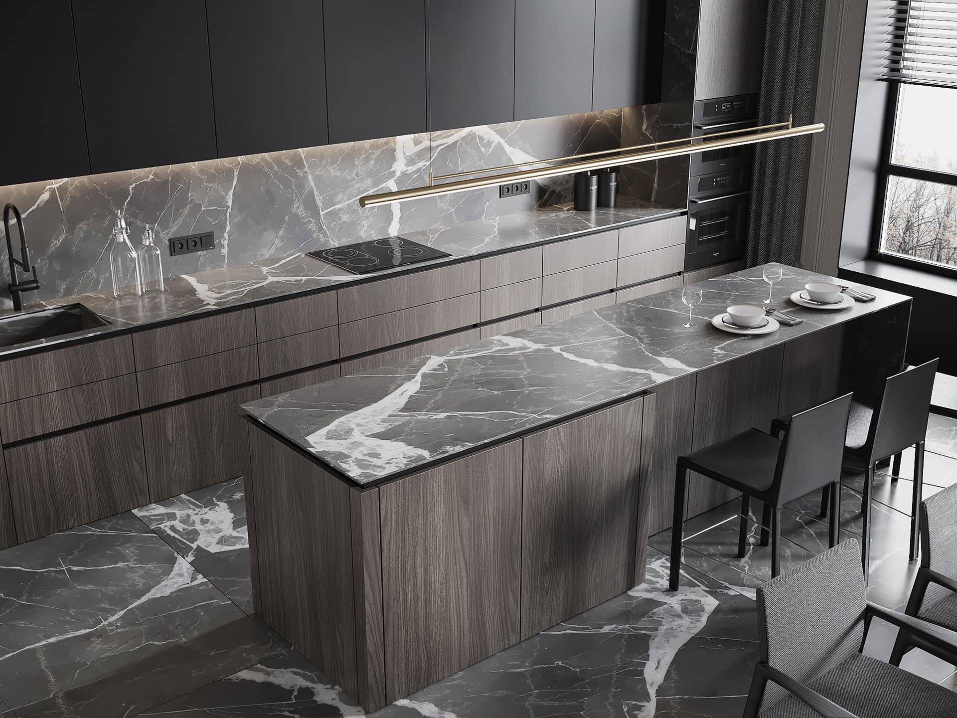 Tủ bếp MDF hiện đại tại Cần Thơ