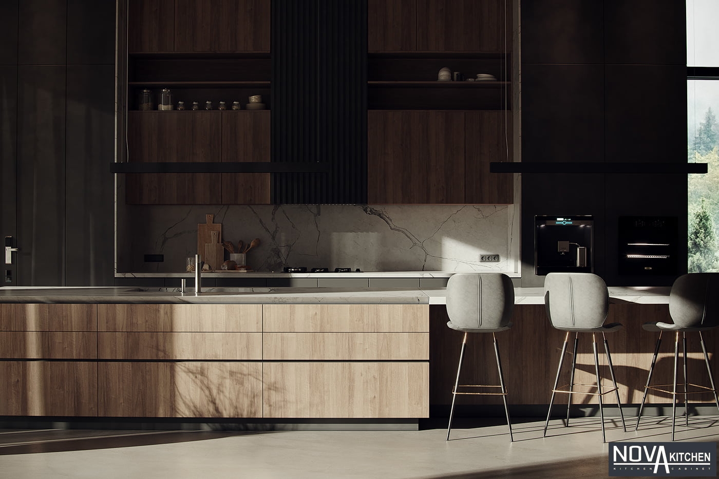 Thiết kế thi công tủ bếp MDF cao cấp