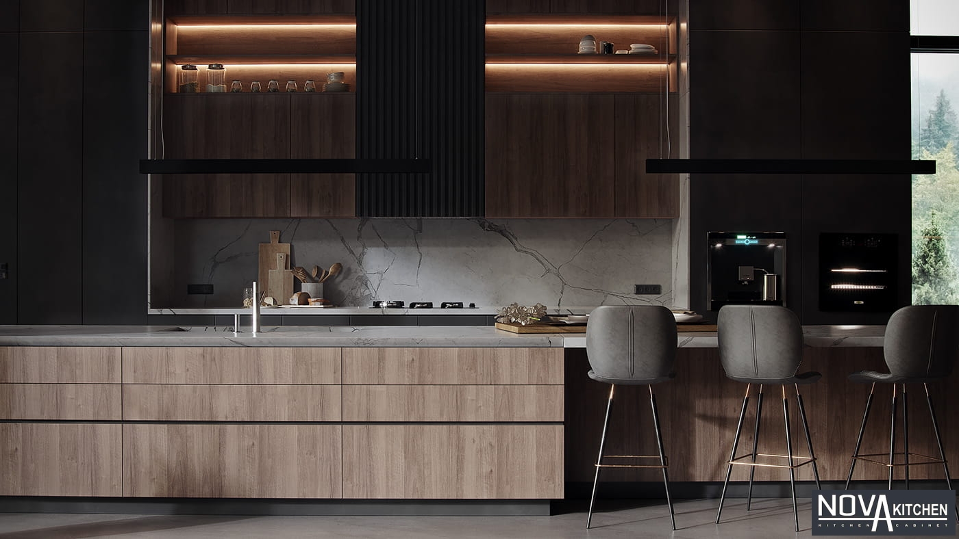 Thiết kế thi công tủ bếp MDF cao cấp