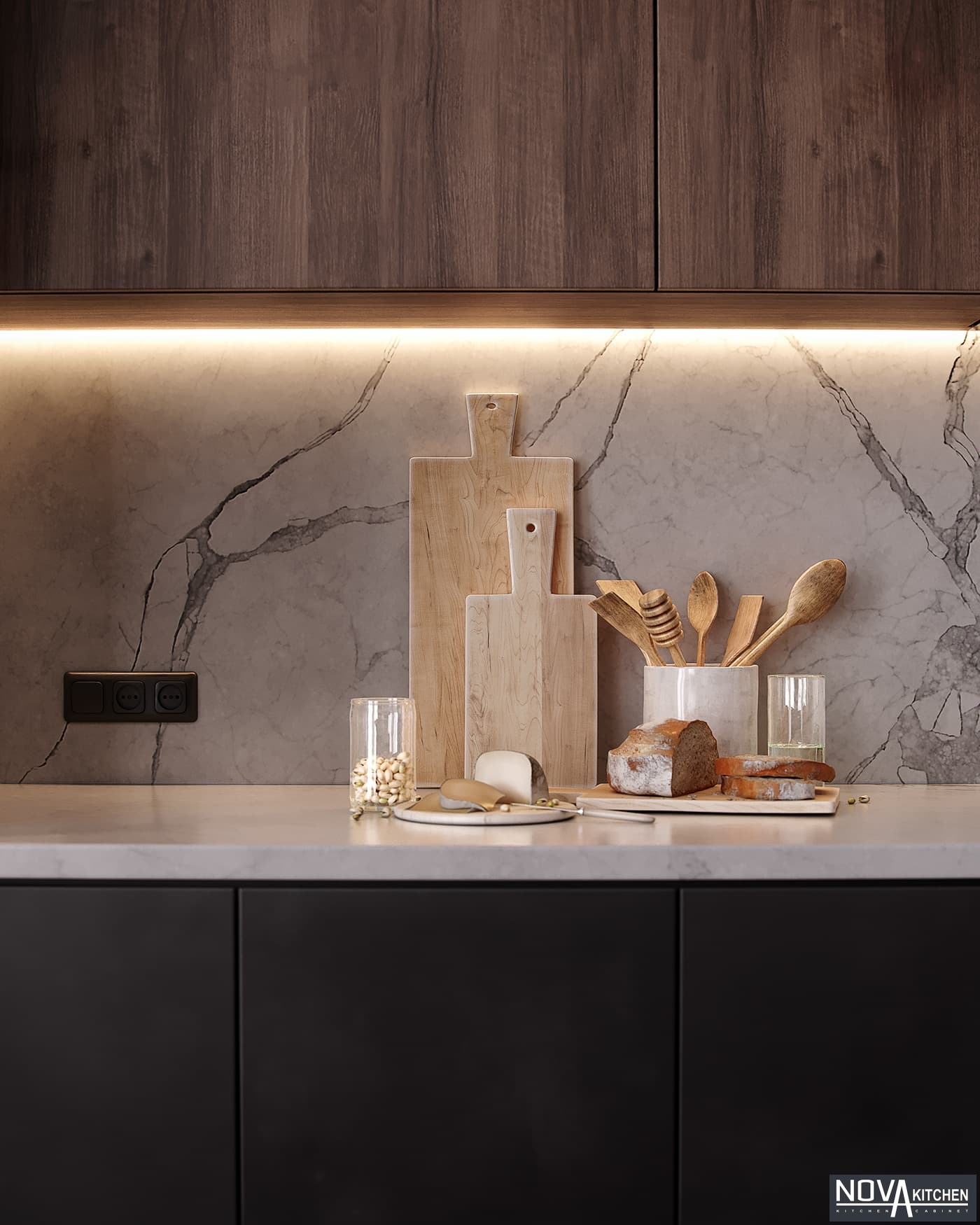 Thiết kế thi công tủ bếp MDF cao cấp
