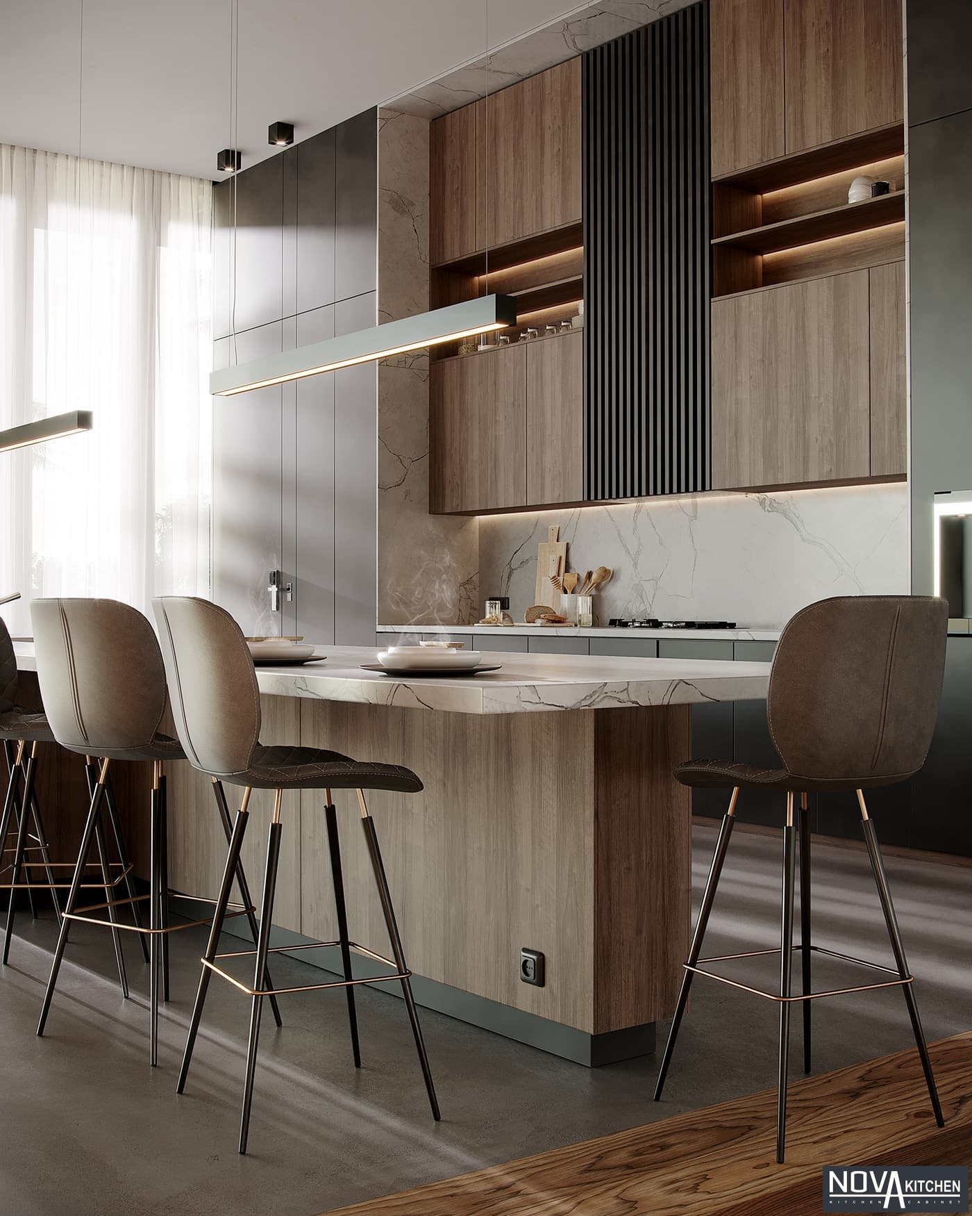 Thiết kế thi công tủ bếp MDF cao cấp