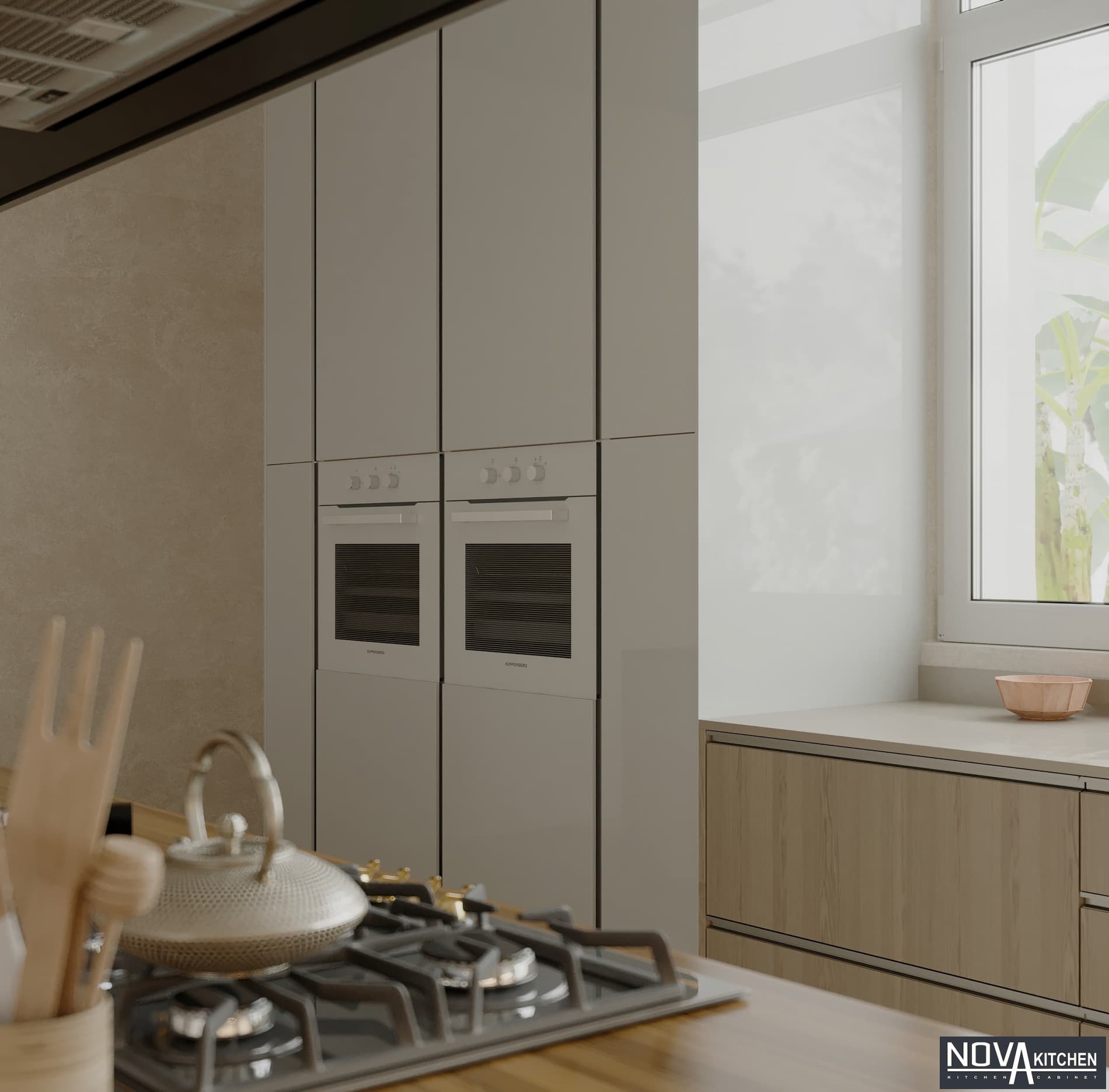 Tủ bếp gỗ Bình Dương, đơn giản nhưng sang trọng