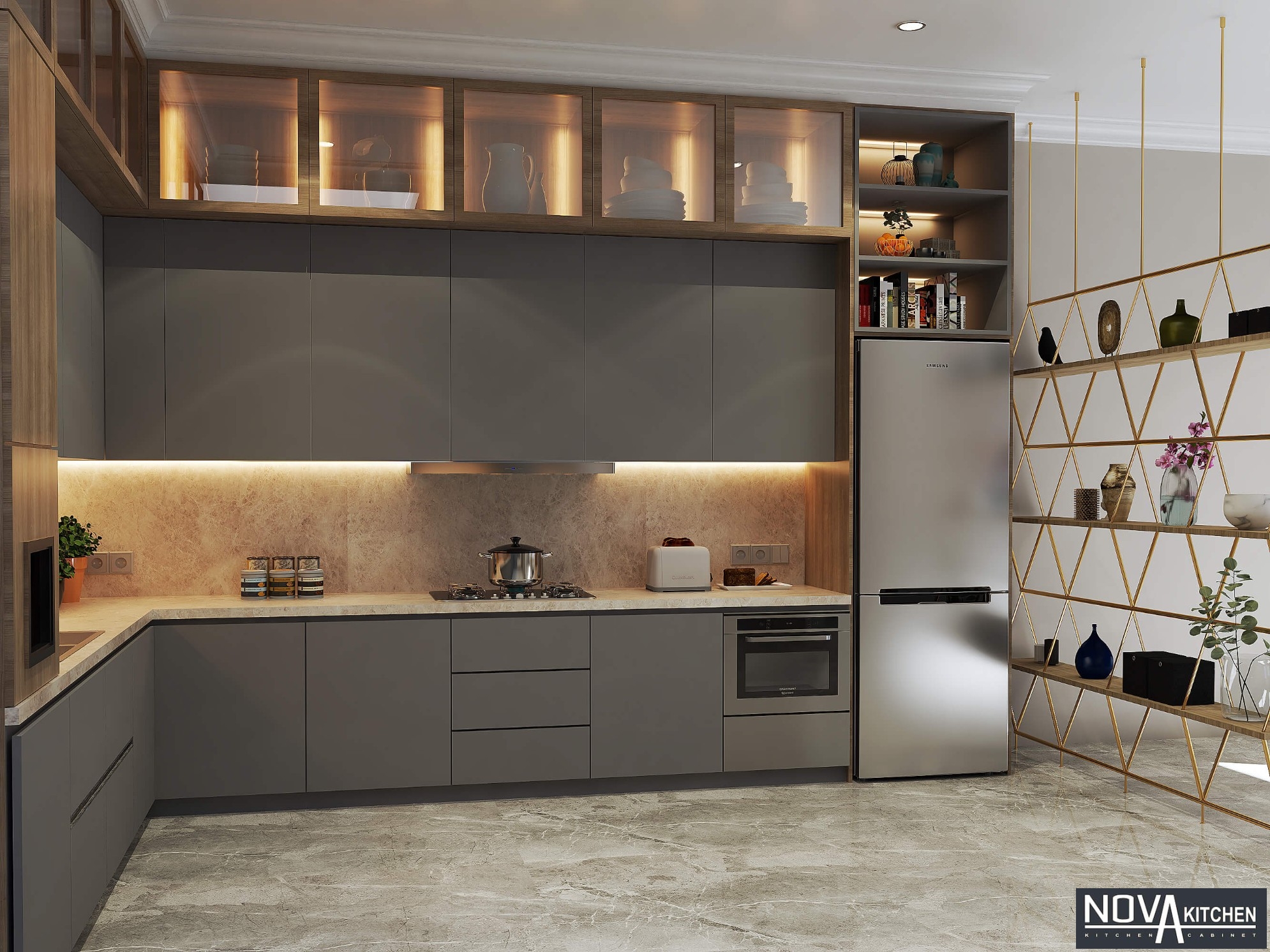 Tủ bếp gỗ cao cấp Đồng Tháp