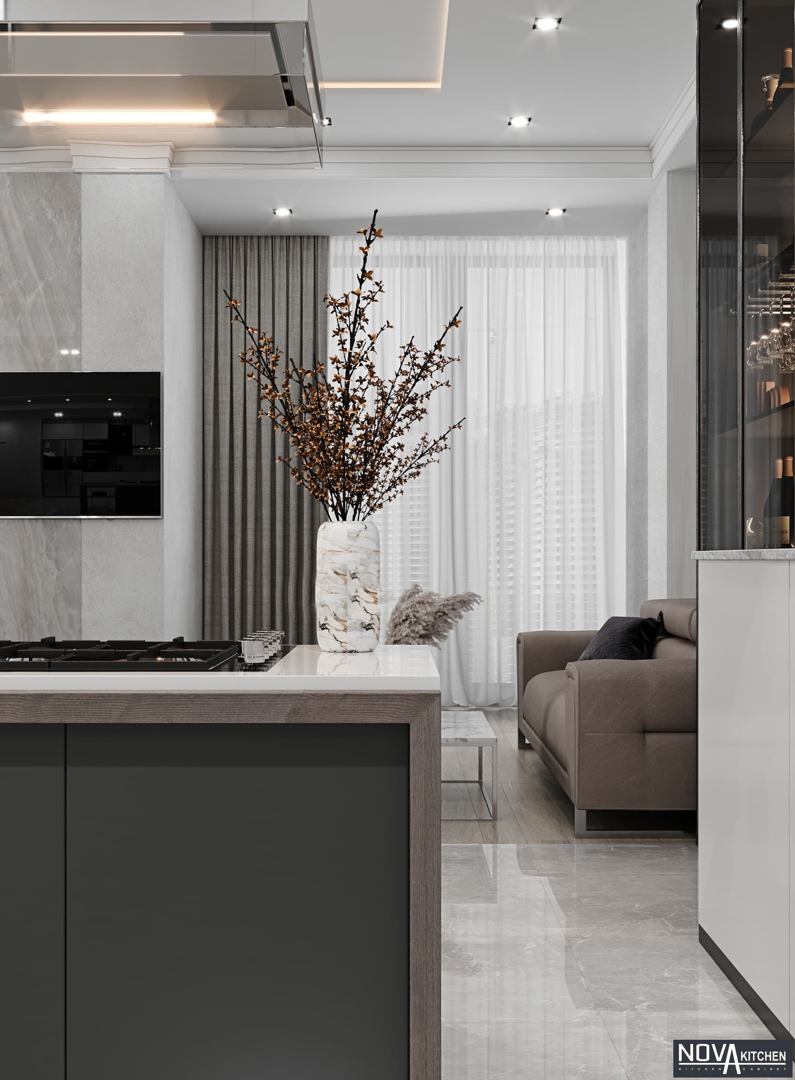 Tủ bếp gỗ công nghiệp HCM