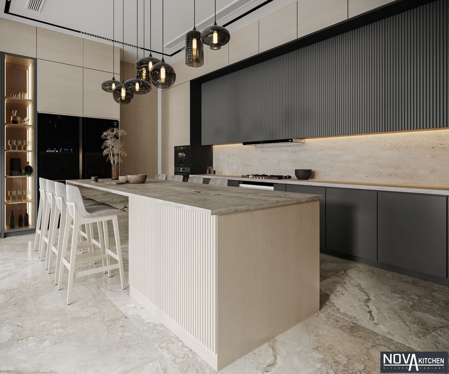 Tủ bếp Vĩnh Long hiện đại sang trọng