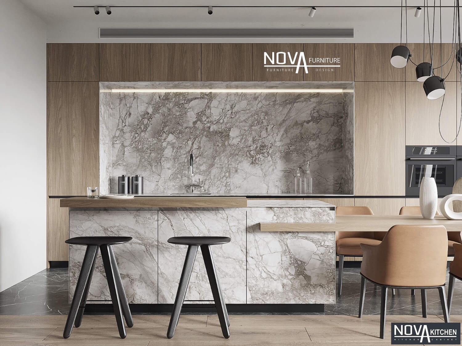 Viết bài Thiết kế tủ bếp MDF màu trắng cho phòng bếp master