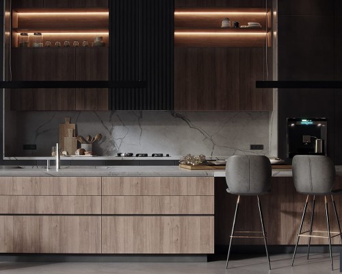Thiết kế thi công tủ bếp MDF cao cấp