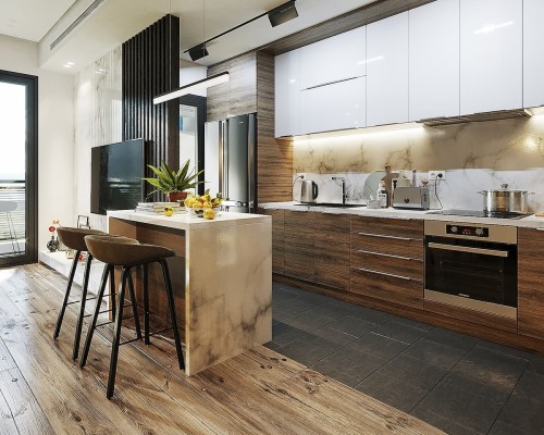 Thiết kế thi công tủ bếp gỗ cao cấp